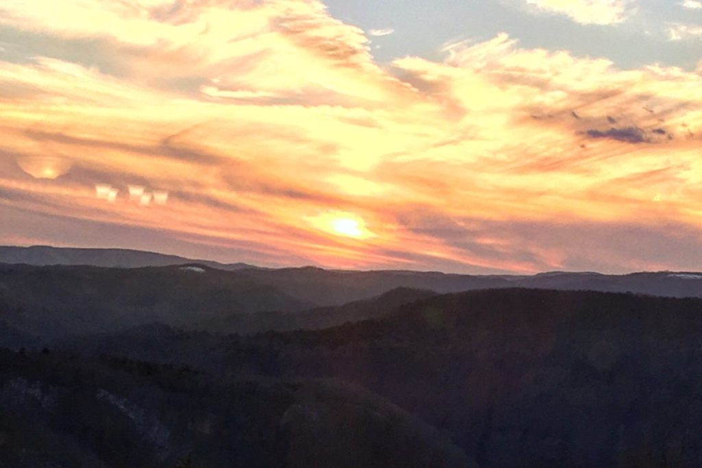 Sunset over the North Carolina Blue Ridge