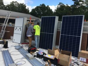 UUFR Solar Panels being installed