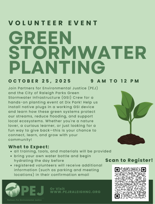 Poster for Green Stormwater Planting Event