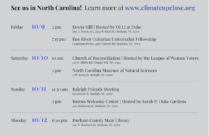 Climate Up Close - Schedule 2026